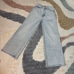 Edwin Jeans 1947 distressed straight leg with raw hem size 25